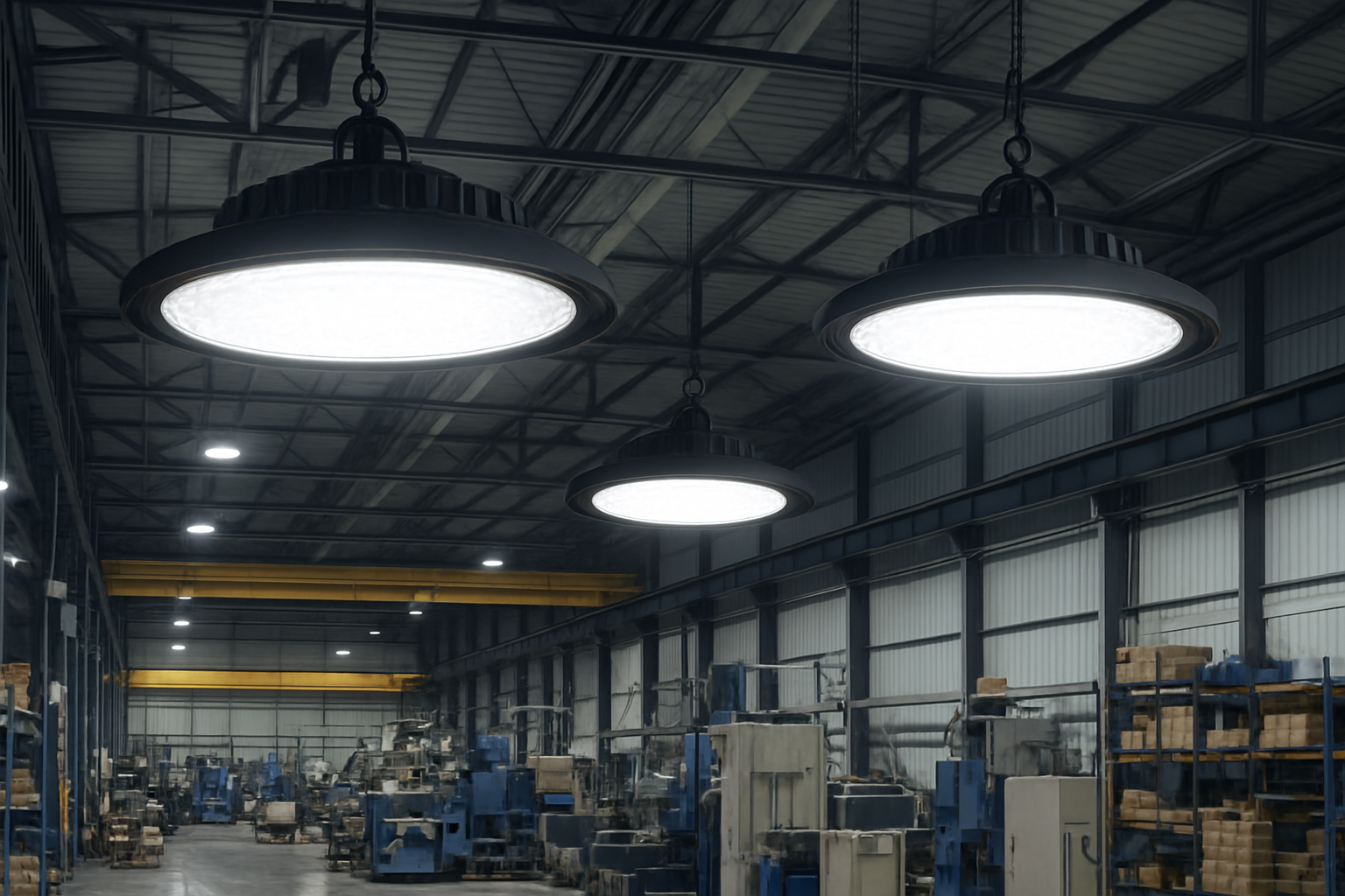 Industrial Warehouse with LED Lighting