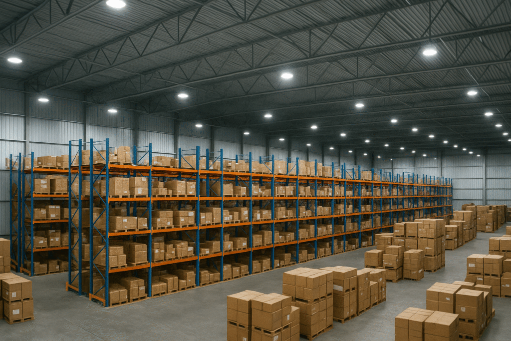 Warehouse Rack Lights LED Warehouse Lighting: A Type of High Bay LED Lights - Murcu