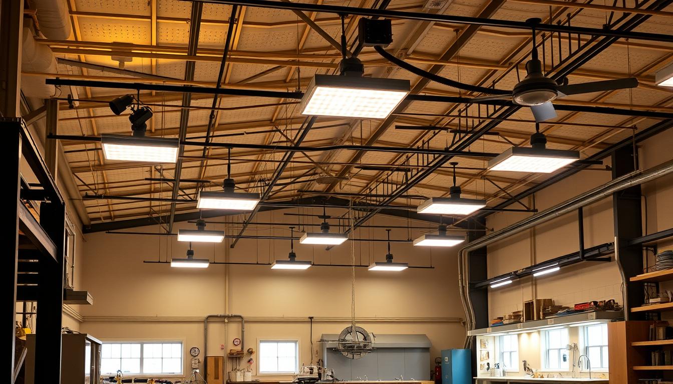 Workshop lighting layout