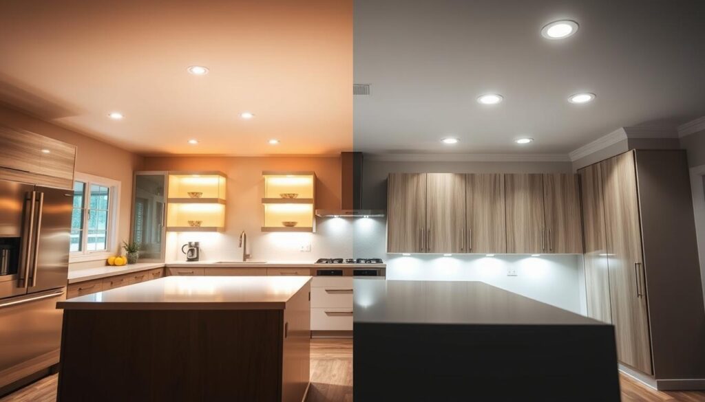 can lights vs recessed lights differences